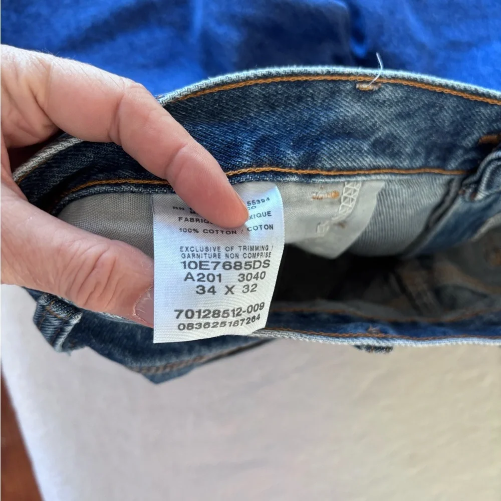 Men’s Vintage Rustler Blue Denim 100%Cotton Carpenter Jean Size 34x32 - Picture 5 of 14